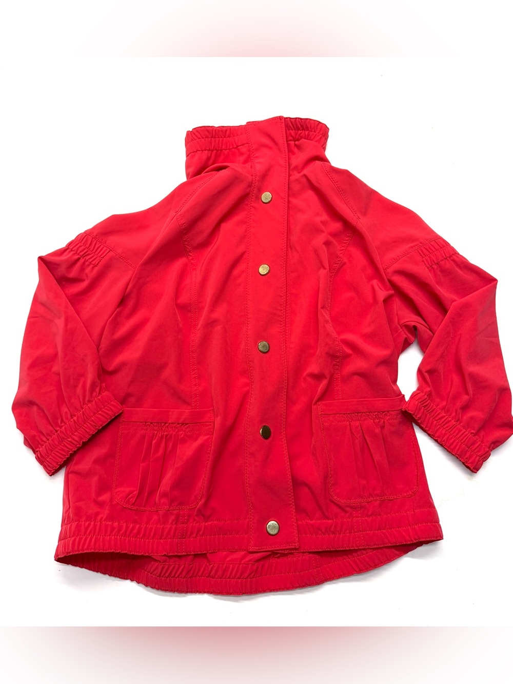 Zenergy by Chico’s Women's Red Utility Snap-Front Jacket with Patch Pockets